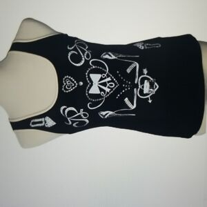 Christine Phillippe Womens dress tank top with rhinestones